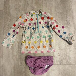 Primary brand swimsuit (rash guard and swim diaper), size 12-18 months